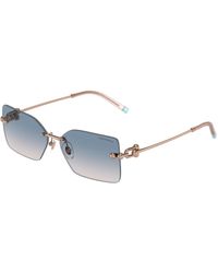 Tiffany & Co. - Tf3088 610516 Sunglasses Metal Squared Normal Shaded - Lyst