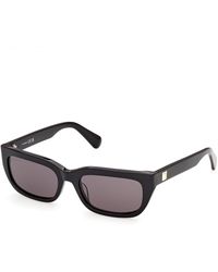 MAX&Co. - Mo0175 01A Sunglasses Acetate Smoke Squared Normal - Lyst