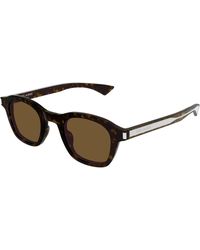 Saint Laurent - Sl 880 006 Sunglasses Acetate Round - Lyst