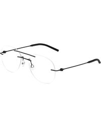 Moncler - Me1003 1001 Optical Frames Steel Transparent Geometric Normal - Lyst