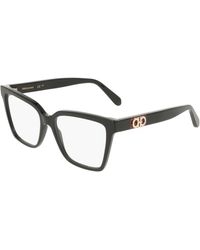 Ferragamo - Sf3060 001 Optical Frames Acetate Squared Normal - Lyst
