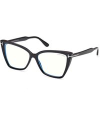 Tom Ford - Ft5844-B 001 Optical Frames Injected Cat Eye Normal - Lyst