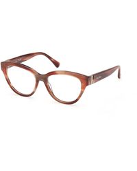 Max Mara - Mm5230 068 Optical Frames Acetate Round Normal - Lyst