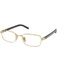 Prada - Pr B54V 5Ak1O1 Optical Frames Metal Squared Normal - Lyst