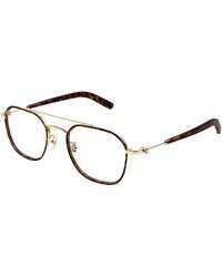 Montblanc - Mb0391Oa 003 Optical Frames Metal Transparent Geometric - Lyst