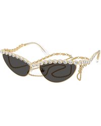 Swarovski - Sk7030 403987 Sunglasses Metal Cat Eye Normal - Lyst