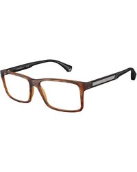 Emporio Armani - Ea3038 5002 Optical Frames Peek Squared Normal - Lyst
