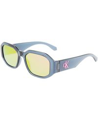 Calvin Klein - Ckj22633S 405 Sunglasses Plastic Squared Mirrored - Lyst