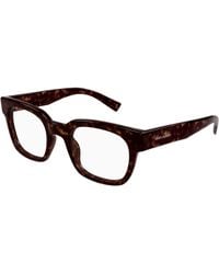 Saint Laurent - Sl 805 002 Optical Frames Acetate Transparent Round - Lyst