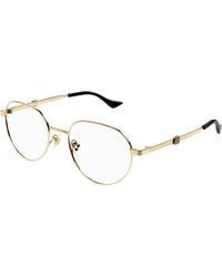 Gucci - Gg1496O 001 Optical Frames Metal Transparent Round - Lyst