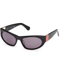 MAX&Co. - Mo0151 01A Sunglasses Acetate Smoke Cat Eye Normal - Lyst