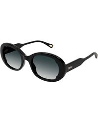 Chloé - Ch0197Sa 001 Sunglasses Acetate Round Shaded - Lyst