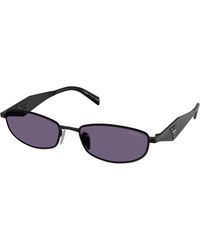 Prada - Pr D51S 7Ab70W Sunglasses Metal Round Normal - Lyst