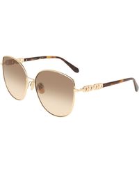 Ferragamo - Sf339S 747 Sunglasses Metal Squared Normal - Lyst