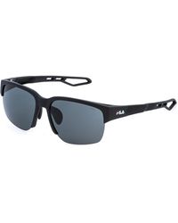 Fila - Sfia06 0U28 Sunglasses Injected Smoke Squared Water -Repellent - Lyst