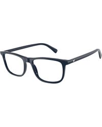Emporio Armani - Ea3287 6453 Optical Frames Acetate Transparent Pillow Normal - Lyst