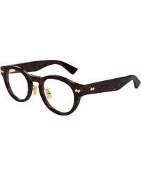 Bottega Veneta - Bv1356Oa 002 Optical Frames Acetate Transparent Round - Lyst