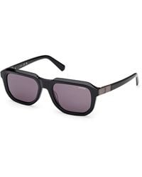 Guess - Gu00278 01A Sunglasses Acetate Smoke Squared Normal - Lyst