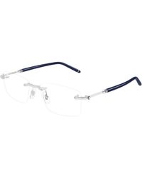 Montblanc - Mb0480O 003 Optical Frames Metal Transparent Squared - Lyst