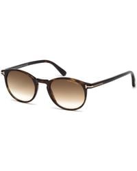Tom Ford - Ft0539 Andrea-02 52F Sunglasses Acetate Round Normal Shaded - Lyst