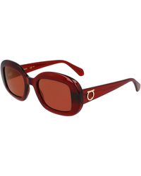 Ferragamo - Sf2038Se 224 Sunglasses Round Normal - Lyst