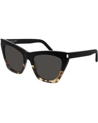 Saint Laurent - Sl 214 Kate 010 Sunglasses Acetate Cat Eye Normal - Lyst