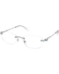 Swarovski - Sk1037 4020 Optical Frames Metal Transparent Round Normal - Lyst