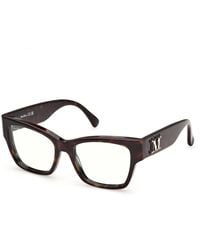 Max Mara - Mm5251-B 52 Optical Frames Acetate Squared Normal - Lyst