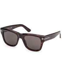 Tom Ford - Ft1304 Finn-02 52A Sunglasses Acetate Smoke Squared Normal - Lyst