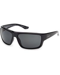 Timberland - Tb00067 01D Sunglasses Injected Smoke Squared Polarized - Lyst
