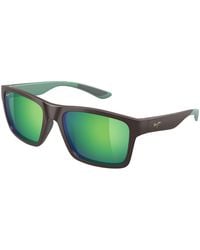 Maui Jim - Mj0897S 003 Occhiali Da Sole Iniettato Verde Squadrata - Lyst