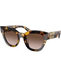 Miu Miu - Mu 01Ys Vau6S1 Sunglasses Acetate Squared Normal Shaded - Lyst
