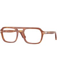 Persol - Po3394V 96 Optical Frames Acetate Transparent Squared Normal - Lyst