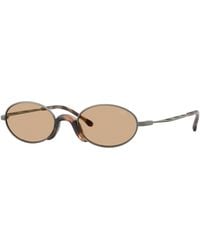 DIESEL - Dl1023T 1049/8 Sunglasses Titanium Round Normal - Lyst