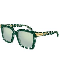 Bottega Veneta - Bv1005S 010 Sunglasses Acetate Squared - Lyst