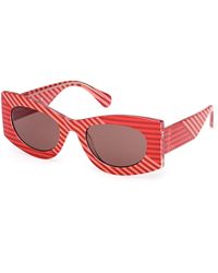 MAX&Co. - Mo0131 68E Sunglasses Injected Geometric Normal - Lyst