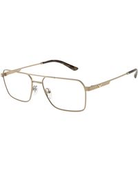 Emporio Armani - Ea1166 3001 Optical Frames Metal Transparent Squared Normal - Lyst