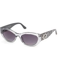 Guess - Gu00362 20B Sunglasses Injected Smoke Round Normal - Lyst
