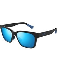 Maui Jim - Mj0631S 001 Occhiali Da Sole Bio-Iniettato Blu Squadrata - Lyst