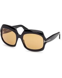 Tom Ford - Ft1155 Ren 01E Sunglasses Acetate Geometric Normal - Lyst