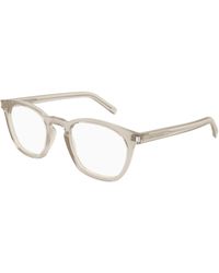 Saint Laurent - Sl 28 Opt 012 Optical Frames Acetate Transparent Round - Lyst