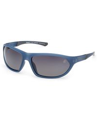 Timberland - Tb00035 91D Sunglasses Injected Smoke Squared Polarized - Lyst