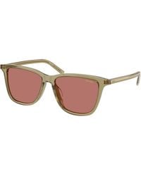 Prada - Pr D18Sd 27O80W Sunglasses Acetate Bordeaux Squared Normal - Lyst