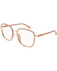 Chloé - Ch0034O 023 Optical Frames Bio-Injected Transparent Squared - Lyst