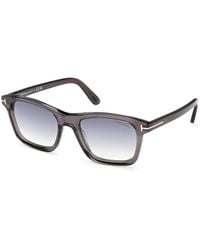 Tom Ford - Ft1179 Barron 20B Sunglasses Acetate Smoke Squared Normal - Lyst