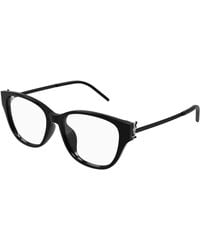 Saint Laurent - Sl M48O_C/Fn 002 Optical Frames Acetate Transparent Squared - Lyst