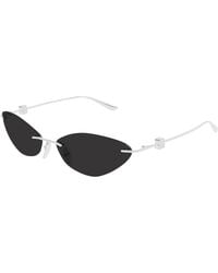 Balenciaga - Bb0536S 001 Sunglasses Metal Geometric - Lyst