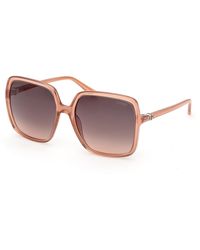 Guess - Gu00280 44B Sunglasses Injected Smoke Squared Normal - Lyst