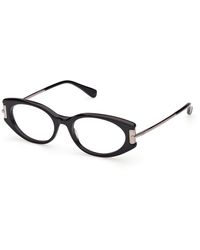 Max Mara - Mm5225 001 Optical Frames Acetate Round Normal - Lyst