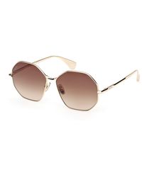 Max Mara - Mm0168 Miller 32F Sunglasses Metal Geometric Normal - Lyst